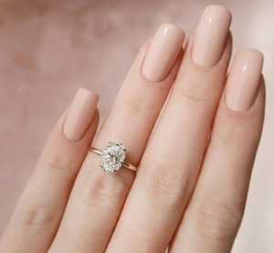 Fine Jewelry Luxury 9k Yellow Gold IGI Certificate Lab Grown Diamond 3ct Oval Cut Engagement <b>Solitaire</b> Wedding <b>Ring</b> - Product Image 2