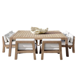 Outdoor <b>Dining</b> Furniture OEM/ODM <b>Dining</b> <b>Set</b> Wooden / Aluminum Table for Resorts Custom <b>Fabric</b> + Material - Product Image 4