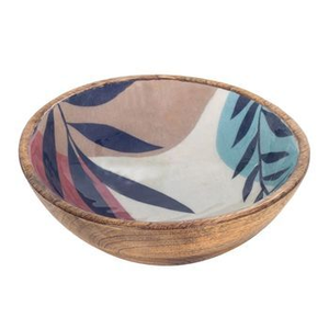 Wood Enamel Bowl <b>for</b> <b>Kitchen</b> Use and Home <b>Decorative</b> <b>Items</b> Wood Enamel Bowl Top Selling Meena Finished Trendy Wooden Bowl - Product Image 5