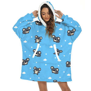 Hoodie en polaire Sherpa pour femme, qualité supérieure, long et confortable, super doux, chaud et douillet, idéal pour l'hiver, coupe oversize, manches longues, effet couverture. - Product Image 6