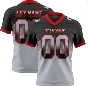 เสื้อแฟนอเมริกันฟุตบอลแบบสั่งทำขายส่ง ดีไซน์ใหม่ ผลิตตามแบบที่ต้องการ ผ้าโพลีเอสเตอร์ 100% คุณภาพสูง ปักชื่อทีมได้ แห้งเร็ว เหมาะสำหรับฤดูร้อน - Product Image 5