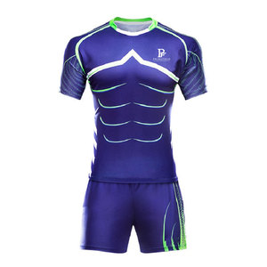 Uniforme de Rugby de Fabricación Pakistaní, Servicio OEM, Ligero, Transpirable, para Adultos, 100% Poliéster, Logotipo y Colores Personalizados - Product Image 1