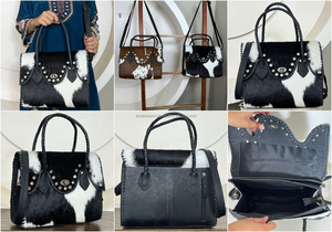 2026 Vintage Handmade Cowhide Leather Tote <b>Bag</b> for Ladies Detachable Strap Twist & Turn Lock Fashionable Women's Shoulder <b>Bags</b> - Product Image 3