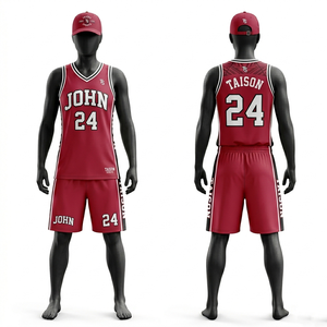 Uniforme de basket-ball pour femmes, qualité supérieure, 165 GSM, polyester respirant, maille bordeaux, design latéral doré, logo personnalisé par transfert thermique. - Product Image 5