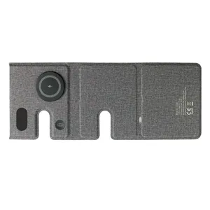 Station de recharge sans fil pliable pour téléphone, montre et écouteurs avec charge rapide magnétique et fonction support, gris - Product Image 6