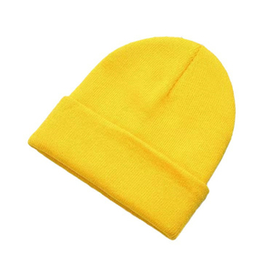 Unisex Red Beanie Hat Knitted <b>Winter</b> <b>Cap</b> Solid Color Cuffed Design for Adults 56-58CM Head Circumference Casual Style - Product Image 4