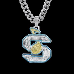 Joyería Hip Hop para Hombre, Colgante Personalizado con Letras, Plata de Ley 925, Diamante Moissanita VVS, Número, Nombre, Inicial, Logotipo - Product Image 1