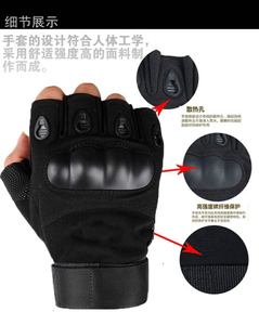 ถุงมือออกกำลังกายแบบครึ่งนิ้วสำหรับผู้ชาย วัสดุ PU ระบายอากาศได้ดี เหมาะสำหรับยกน้ำหนัก ฟิตเนส ออกกำลังกาย สายรัดข้อมือปรับได้ - Product Image 2