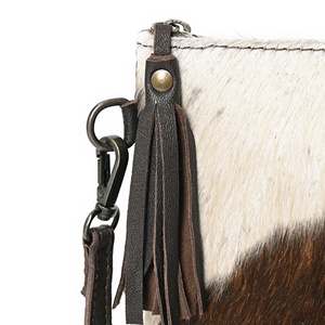 Bolso bandolera de cuero vacuno con correa de hombro hecha a mano, bolso para mujer - Product Image 2