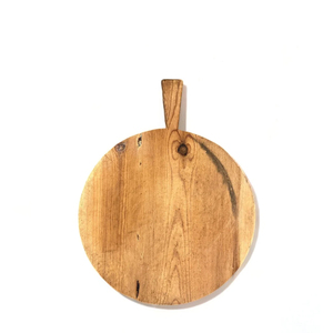 Planche à pizza ronde en bois écologique avec poignée, planche à découper en bois naturel, plateau de service pour charcuterie et fromages, vente en gros - Product Image 3