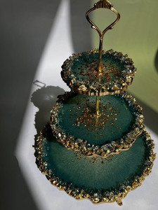 Eco-Friendly Round Resin <b>Cake</b> <b>Stand</b> with new Design for Custom Pedestal - Product Image 2