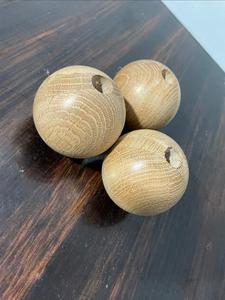 Sphère en bois de chêne naturel sur mesure, boule ronde en bois dur pour la fabrication de meubles et la menuiserie créative, enseignes murales en bois - Product Image 6