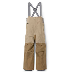 Pantalon de ski à capuche personnalisé couleur beige sable, imperméable 10 000 mm, respirant, écologique, isolé, multi-poches, pour snowboard, hiver - Product Image 1