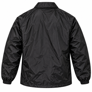 Veste coupe-vent noire pour homme Phi Beta Sigma avec lettres grecques brodées bleu roi et blanc, écusson de la fraternité, boutons pression - Product Image 4