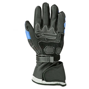 Blue Carbon Fiber Motorcycle Racing <b>Gloves</b> with Hard Knuckle Protection for Men & Women - Product Image 3