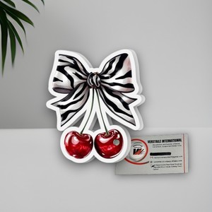 Herramienta de Belleza para Extensión de Pestañas, Placa Magnética Acrílica con Patrón de Cereza y Cebra, Marca Privada, Ecológica y Reutilizable - Product Image 3