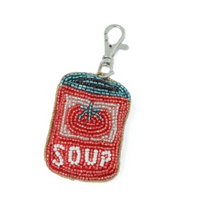 Porte-clés artisanal en perles de rocaille, porte-clés de Noël, porte-clés écologique, sangle brodée décorative - Product Image 1