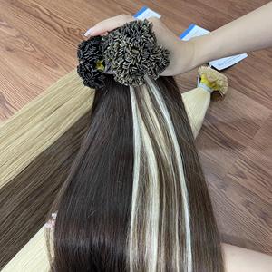MEGA SOLDES Extensions de cheveux humains 100% vietnamiens, pointes en kératine, qualité supérieure, lisses comme des baguettes, super soyeux, sans perte, double trame - Product Image 5