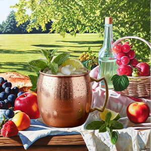 Mug à Moscow Mule en cuivre artisanal avec poignée en zigzag unique - Mug en cuivre pur classique - Product Image 3