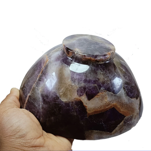 Cuenco de cristal de amatista, producto de piedra natural, tipo cuenco de cristal de piedra preciosa para decoración, tamaño mayorista de 6.50 pulgadas - Product Image 5