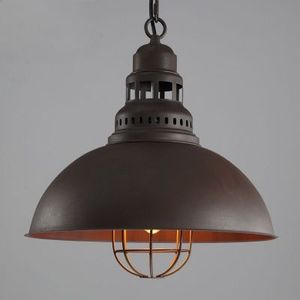 Industrial Metal Pendant Light Round Shade <b>Ceiling</b> Mount Indoor Living Room <b>Decor</b> Durable Design - Product Image 1