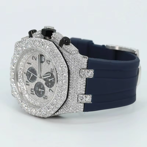 Stylish Moissanite Diamond <b>Watch</b> Good Quality Luxury Hip Hop Streetwear Available for Bulk Quantity From India - Product Image 4