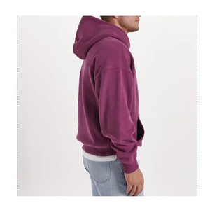 Sudadera con Capucha Morada para Hombre, Corte Regular, Felpa, Informal, para Otoño, con Bolsillos - Product Image 2