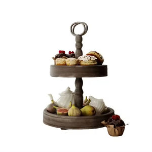 Soporte para Pastel de Diseño Americano de Lujo con Base Redonda Chapada en Oro para Decoración de Mesas en Hoteles y Fiestas - Product Image 2