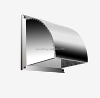 Grille d'aération murale carrée en acier inoxydable – Grille d'évacuation anti-pluie pour chambre à coucher, climatisation