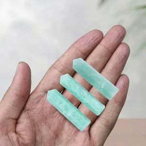 Amazonite naturelle à pointe unique polie, cristal vert, pierre précieuse, fournisseur en gros ALIZA AGATE Crafts - Product Image 4