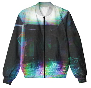 Chaquetas de bombardero de otoño clásicas con cremallera completa personalizadas recién llegadas tamaño personalizado con patrón impreso chaqueta clásica de moda larga - Product Image 4