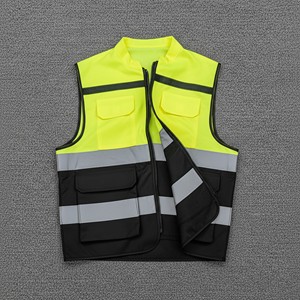 High Visibility Reflective Mesh Safety Vest Wholesale Price With Custom Logo & Sizes Waterproof <b>LED</b> Flash Zipper Custom Logo - Product Image 6