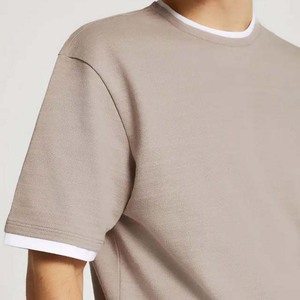 Ropa para Hombre, Camiseta de Cuello Redondo, Estilo Urbano, Personalizada, de Algodón Grueso de 230g, Transpirable, con Bordado y Estampado - Product Image 3