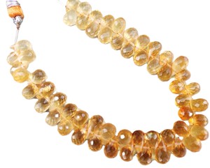 Natural Citrine Faceted Drop Beads Yellow Gemstone Loose Drops High Quality RUHAN <b>GEMS</b> for Jewelry Making Necklace <b>Bracelet</b> - Product Image 4