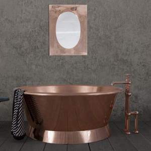 อ่างอาบน้ำทองเหลืองขนาดใหญ่หรูหรา อ่างอาบน้ำโลหะแบบตั้งพื้นสำหรับรีสอร์ท โรงแรม วิลล่า และการออกแบบห้องน้ำระดับไฮเอนด์ - Product Image 1