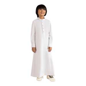 Thobe arabe pour garçons, vêtements musulmans islamiques, robe longue traditionnelle, tenue de l'Aïd, vêtements de prière, vente en gros, logo personnalisé accepté - Product Image 1