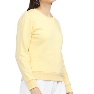 Sweat-shirts pour femmes fabriqués au Pakistan, couleur unie, 100% coton, respirants, séchage rapide, logo imprimé personnalisé, décontractés pour l'hiver - Product Image 3
