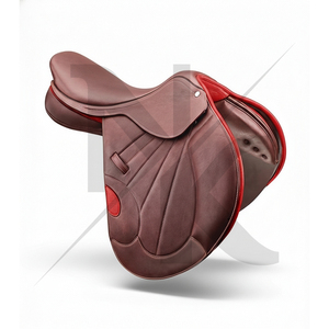 Nueva llegada: Silla de montar inglesa para salto de obstáculos, de cuero genuino con estructura de madera, cómoda y duradera. Productos de equitación inglesa de la India. - Product Image 4