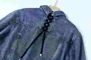 Chaqueta Vaquera Personalizada de Alta Calidad para Mujer, Cómoda, Elegante, Larga y Ajustada, Prenda Exterior a la Moda - Product Image 3