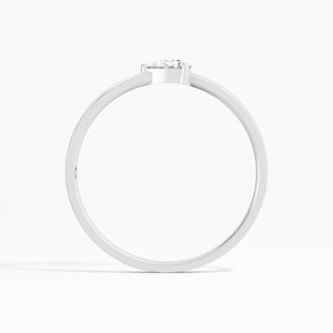 Wholesale Classic Style Pear Shaped 0.10 Ctw Moissanite Solitaire Engagement <b>Ring</b> in <b>Rhodium</b> Plated 925 Sterling Silver - Product Image 3