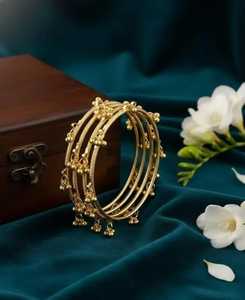 Elegant Style Latest Festive Eid & Party Wear Gungharoo <b>Bangles</b> Kashmiri Churian For Girls - Product Image 4