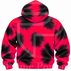 Conjunto Deportivo de Dos Piezas para Hombre, Sudadera con Capucha y Pantalones Jogger con Estampado Tie Dye Rojo y Negro, Estilo Hip Hop, Ropa Deportiva Casual, Proveedor Directo OEM ODM 2026 - Product Image 4