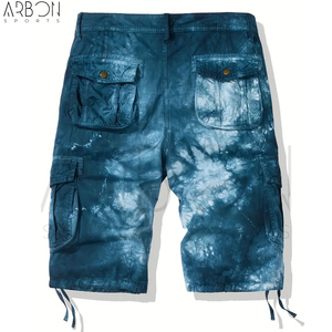 Shorts Cargo en Toile pour Homme, Qualité Supérieure, Tissu Doux au Toucher, Produit Premium, Style Streetwear 2026 avec Motif Tie-Dye - Product Image 2
