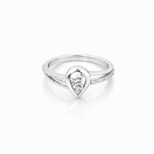 Namivaa <b>Open</b> Heart Cocktail <b>Ring</b> for Women Elegant Romantic Minimalist Polished Finish Wedding - Product Image 1