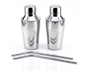 Ensemble de shaker à cocktails en acier inoxydable, avec verre mélangeur, passoire et doseur, coffret cadeau pour service de bar - Product Image 4