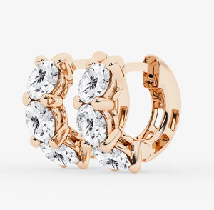 <b>Hoops</b> Earrings Diamond Earrings Gold and <b>Silver</b> Earrings Lab Grown Diamonds Earrings <b>Hoops</b> Fine Jewelry for Women - Product Image 5