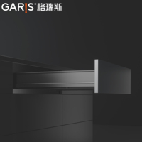 Système de tiroirs métalliques à paroi simple GARIS G12 avec panneau latéral ultra-fin de 1,2 mm pour cuisine et chambre