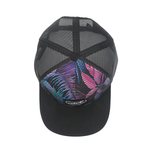 High Quality Common All-<b>Mesh</b> Fabric 5-Panel Trucker Hat Custom Logo Image Letter Sporty Pattern Woven Label - Product Image 4