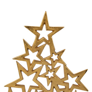 Portavelas de Té con Forma de Árbol de Navidad de 12 Estrellas con Base de Madera de Mango, Decoración Navideña 2026 - Product Image 3