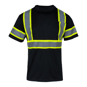 เสื้อยืดนิรภัยสะท้อนแสงสำหรับผู้ชายแบบสั่งทำพิเศษพร้อมโลโก้และดีไซน์ OEM เสื้อยืดสำหรับงานก่อสร้างและงานจราจรสำหรับคนงาน - Product Image 2
